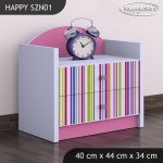 Nočna omarica Happy babies Barvne črte 30 SZN1